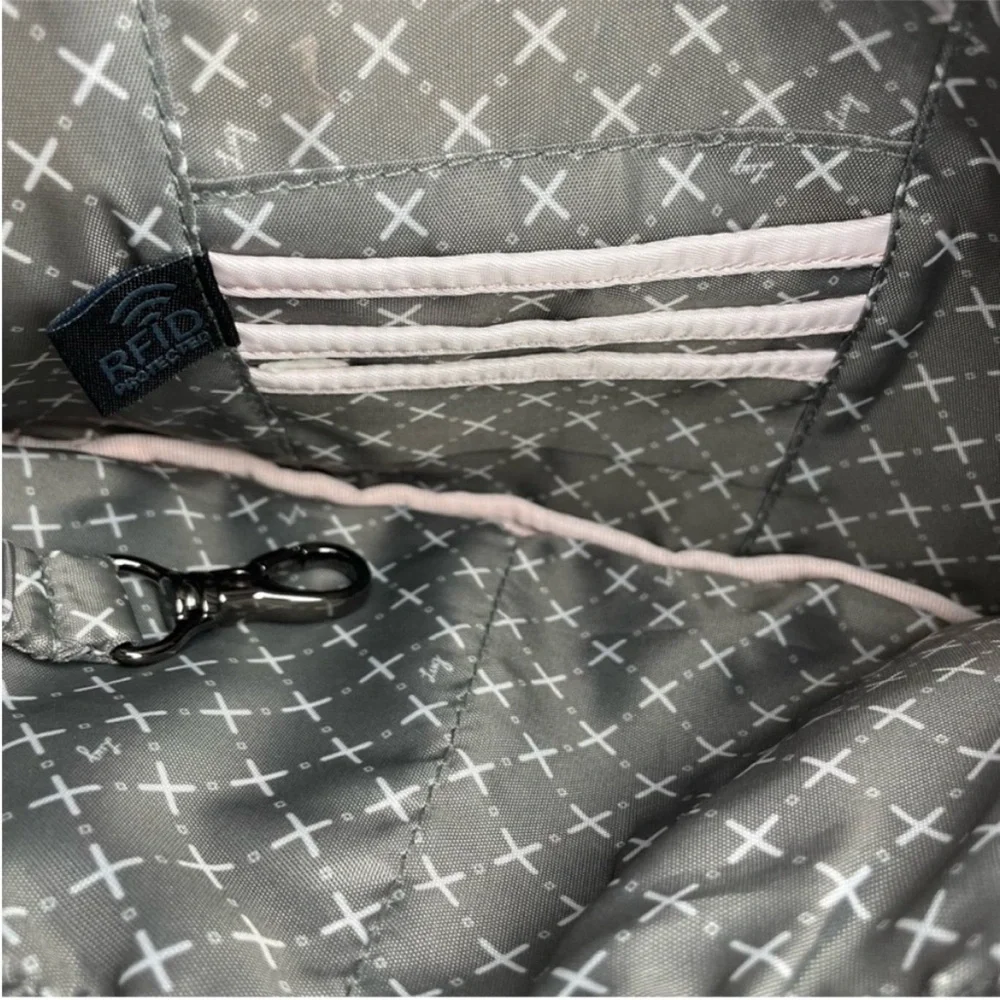 Lug Hippy Powder Pink RFID Crossbody Travel Organizer Purse Bag